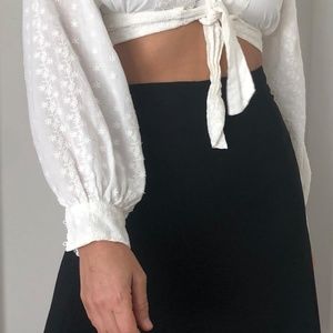 Black Skirt to the knee princess cut size 6